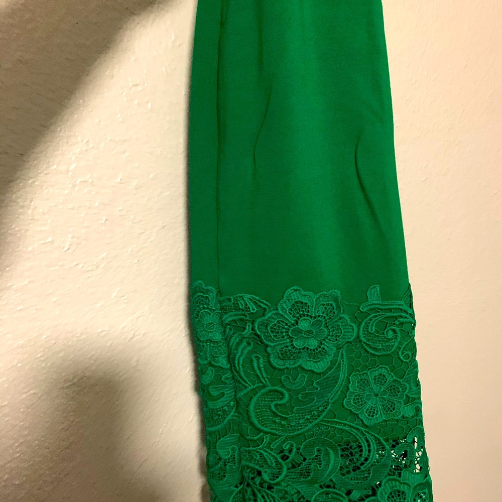 Emerald green pencil skirt